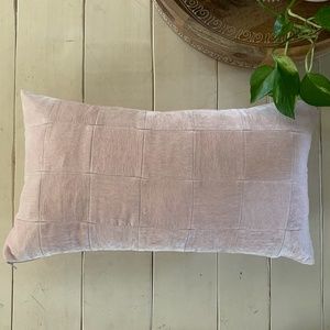 NEW - Blush Pink Velvet Pillow w/Feather Insert